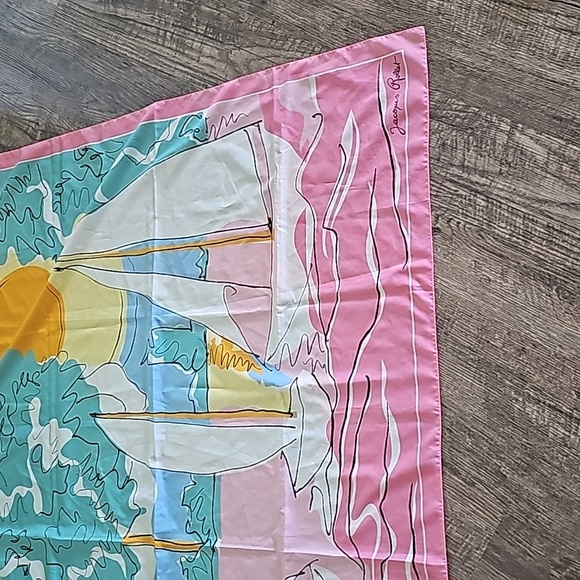 Vintage 1980 Jacques Rollet Sarong cover up scarf tablecloth 40" x 60" - Picture 2 of 7